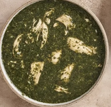 طبق ملوخيه بالدجاج